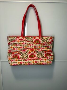 Vera Bradley Folkloric Paisley Print Tote Bag